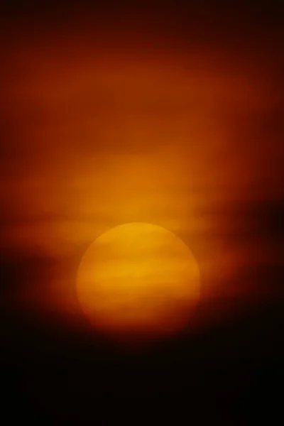 Θολή Εστίαση Sunset Ουρανό Πορτοκαλί Ουρανό Πορτοκαλί Σύννεφο Υπαίθρια Καλοκαιρινή — Φωτογραφία Αρχείου