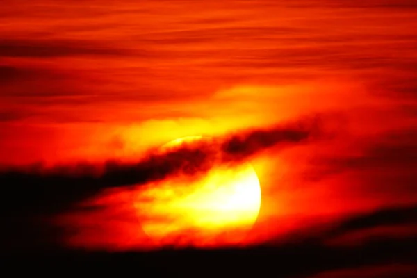 Небо Оранжевое Небо Оранжевое Облако Летняя Природа — стоковое фото