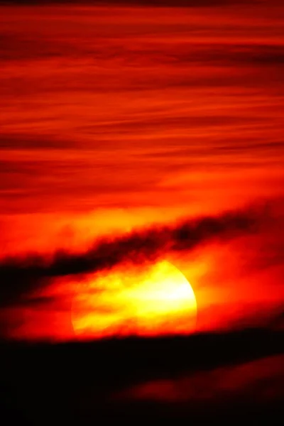 Blur Focus Sunset Sky Orange Sky Orange Cloud Outdoor Summer — Stock Photo, Image