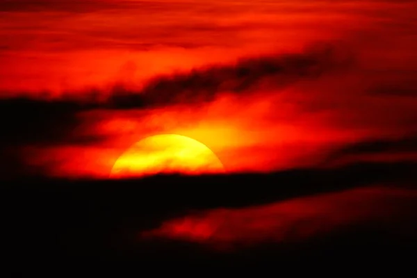 Blur Fokus Sunset Sky Oransje Sky Oransje Sky Utendørs Sommernatur – stockfoto