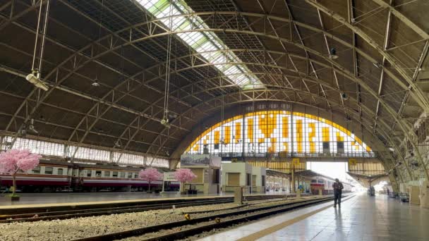 Tren Diesel Correr Las Antiguas Vías Ferroviarias 105 Años Transportando — Vídeo de stock