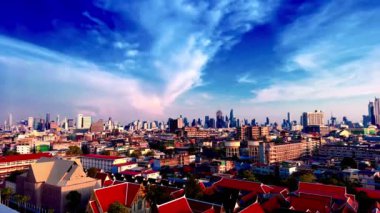 4k time lapse bangkok city top view