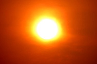 Günbatımı gökyüzü turuncu gökyüzü turuncu bulut açık yaz doğa                               