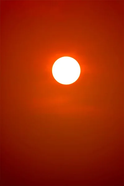 Céu Por Sol Céu Laranja Nuvem Laranja Livre Verão Natureza — Fotografia de Stock