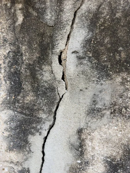 Rachaduras Chão Antiga Parede Cimento Com Mais Cem Anos — Fotografia de Stock