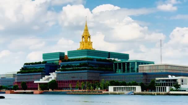Sappaya Sapasathan Nowy Parlament Tajlandii Kancelaria Rządu Zgromadzenie Narodowe Złotą — Wideo stockowe