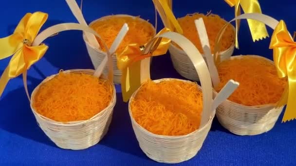 Efterrätt Gjord Äggulor Thailändska Traditionella Köket Dessert Från Äggula Söt — Stockvideo