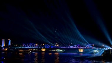Phuttha Yot Fa Köprüsü Bangkok 'ta 4K ışık ve ses işi