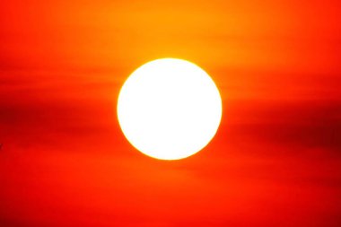 Güzel tam günbatımı güneş ışığı gökyüzü arka plan                                              