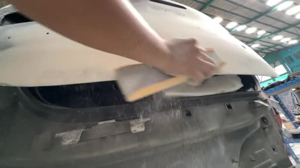 Garage Car Body Work Auto Auto Reparații Auto Vopsea Auto — Videoclip de stoc