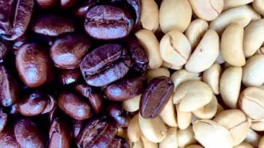 4k yakın çekim kahve çekirdekleri yemek ve içmek