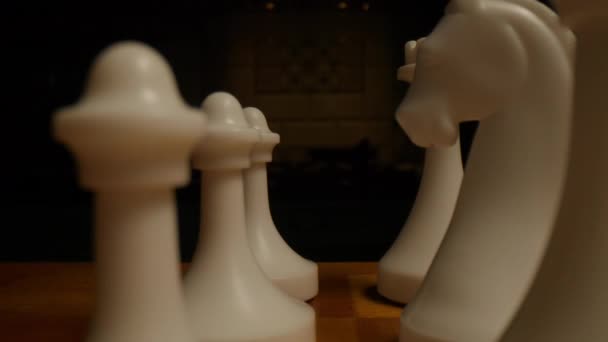 Hand Maneuvers Pawn Chessboard — Stock Video