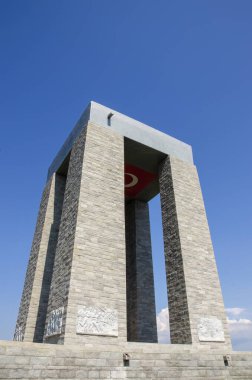 Low Angle Shot Of Canakkale Martyrs' Memorial, Turkey