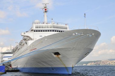 ISTANBUL, TURKEY, 13 Temmuz 2011: MS Thomson Kutlaması, İngiltere merkezli Marella Cruises tarafından işletilen ve TUI UK 'ye ait olan bir yolcu gemisiydi..