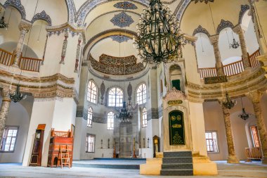 ISTANBUL, TURKEY, APRIL 30, 2013: Interior detail from Little Hagia Sophia Mosque at Fatih, formerly the Church of Saints Sergius and Bacchus converted into a mosque during the Ottoman Empire.