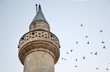 Old Minaret And Flying Pigeons, Antakya, Hatay, Turkey