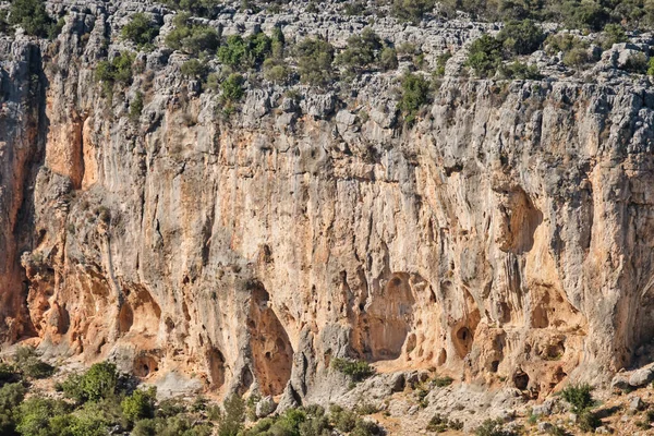 Rock Cut Caves Bij Silifke Region Mersin Turkije — Stockfoto