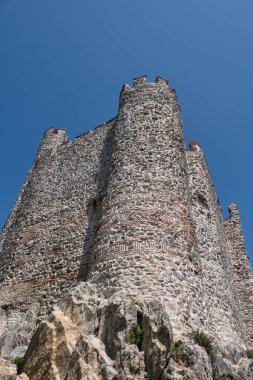 Anadolu Hisar Kulesinin Düşük Açı Vuruşu (Castle), İstanbul, Türkiye