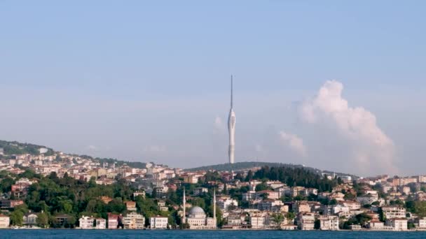 Pobřeží Beylerbeyi Viděno Bosporu Istanbul Turecko — Stock video