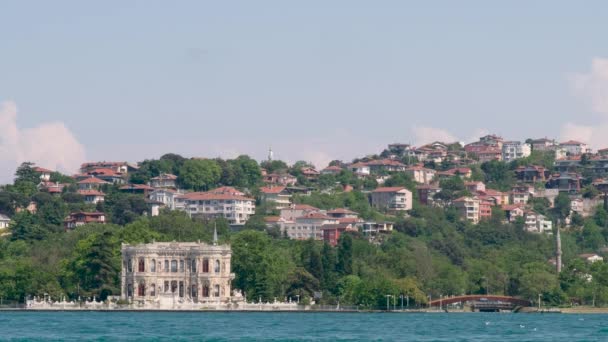 Pavilhão Kucuksu Parque Visto Bósforo Istambul Turquia — Vídeo de Stock
