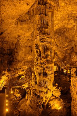 Interior Detail From Asthma Cave, a cave located in Hasanaliler Neighborhood of Narlikuyu Town, Silifke District of Mersin Province, Turkey. clipart