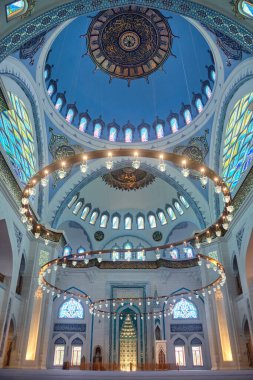 Barbaros Hayrettin Pasha Mosque Interior, Istanbul, Turkey clipart