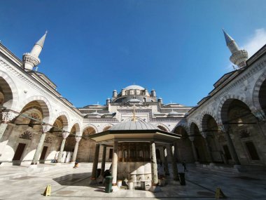 Bayezid Camii 'nden Avlu Ayrıntıları, İstanbul, Türkiye