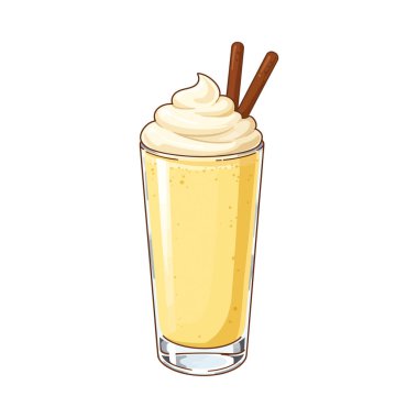Beyaz arka planda izole edilmiş, çikolatalı muzlu milkshake.