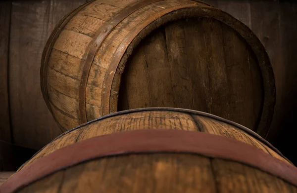 stock image background of barrel and worn old table of wood. High quality photo