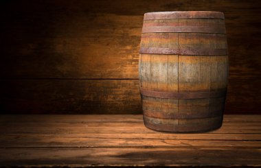 Şaraphanedeki şarap fıçıları. Alman şaraphanesinde istiflenmiş şarap fıçıları. Yüksek kalite fotoğraf