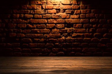 Boş ahşap masa, bulanık kafeterya arka planı, ürün sergisi. Yüksek kalite fotoğraf