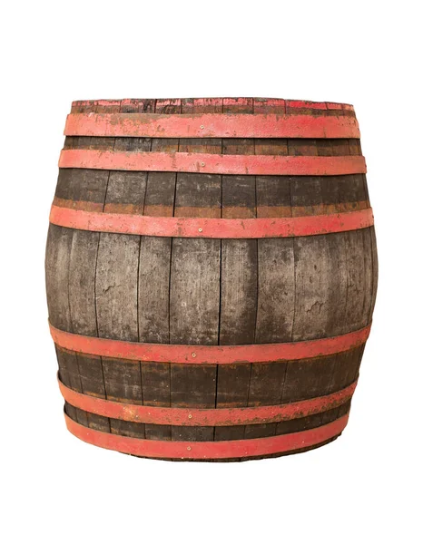 wood barrel, cask, isolated on white background with clipping path. High quality photo