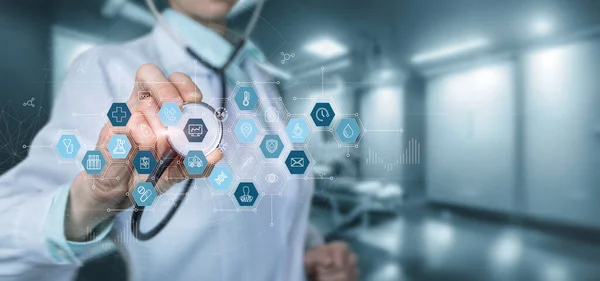 Concepto Tecnología Moderna Estudio Investigación Salud Del Paciente —  Fotos de Stock