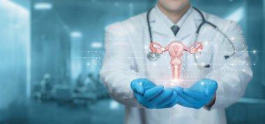 Modern tıpta rahim hastalığının teşhis ve tedavisi kavramı.