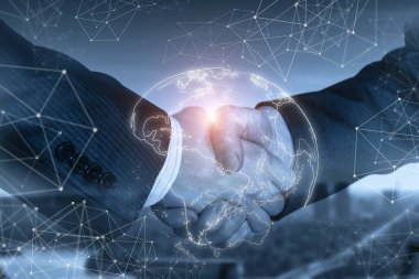 İnternetteki dünyada işbirliği kavramı.