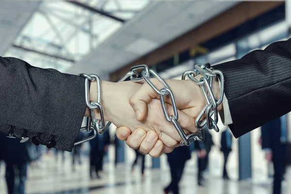 Concept Cooperation Business Fetters Hands — Stock Photo, Image