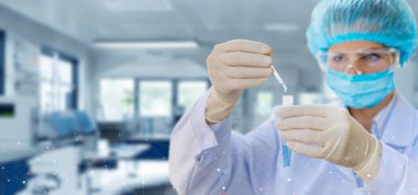 Laboratuvarda laboratuvar araştırması yapma kavramı.