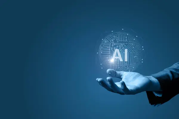 Yapay zekayı oluşturan teknolojilerin hızlı gelişimi kavramı.