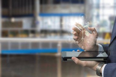 Dijital tarım ve yatırım. Çevresel sürdürülebilirlik, hassas tarım ve tarım teknolojisine yatırım kavramı.