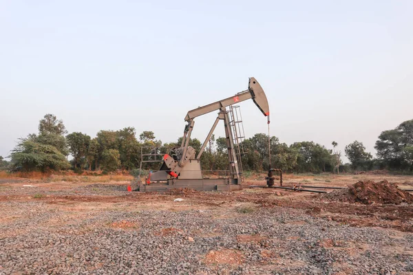 Oil drilled out from Land, Crude oil resources petroleum from underground Oil rig equipment