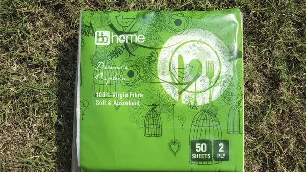 stock image Packet of Tissue papers, paper napkins by bigbasket brand, bb home