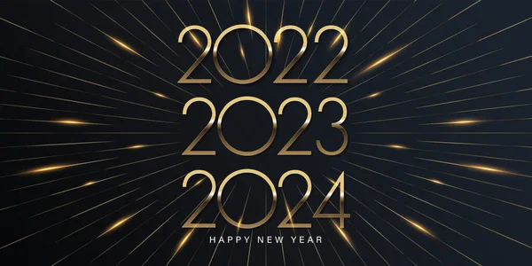 2023 Feliz Año Nuevo Diseño Elegante Ilustración Vectorial Números Logotipo — Archivo Imágenes Vectoriales