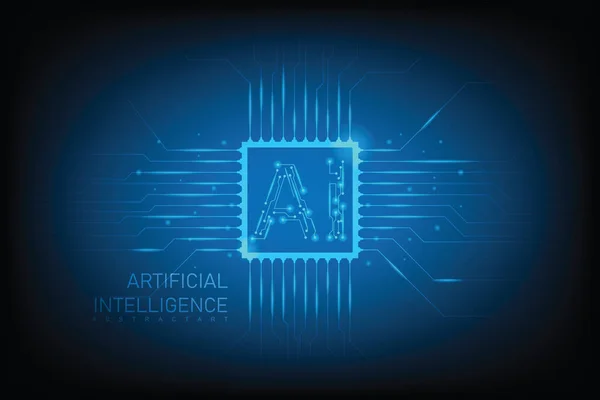 Artificial Intelligence Logo Icon Vector Symbol Deep Learning Blockchain Neural — Vettoriale Stock