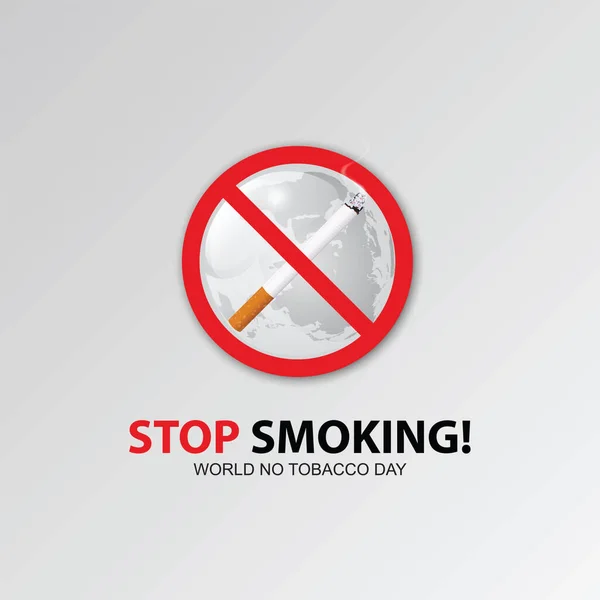 Concept Smoking World Tobacco Day Stop Smoking May 31St World — Stock Vector