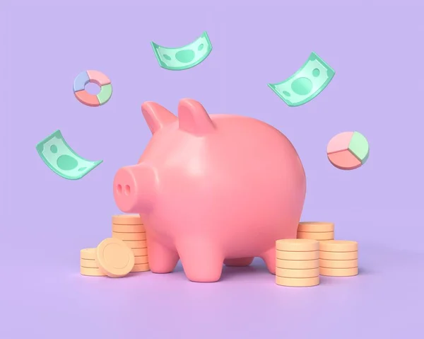 Guldmynt Och Piggy Bank Begreppet Finansiell Kris Skydd Penningbesparingar Konvertering — Stockfoto