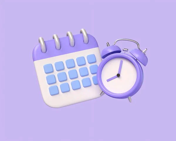 Calendario Reloj Despertador Concepto Planificación Trabajo Oficina Fecha Límite Agenda —  Fotos de Stock