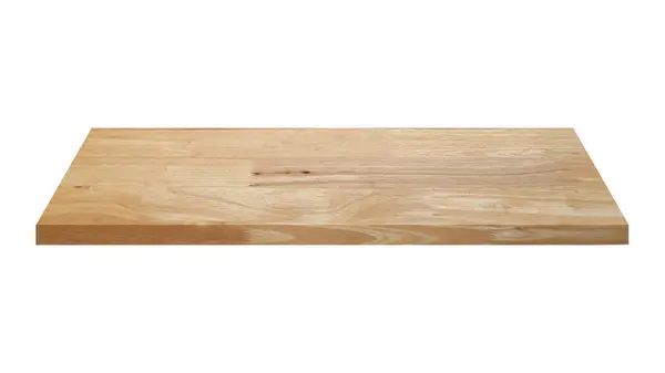 Houten Plank Geïsoleerde Witte Achtergrond Met Ruimte Stockafbeelding