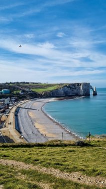 Beach walk on the beautiful alabaster coast near tretat - Normandy - France