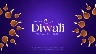 Diwali Havai fişek arka planı. Diwali Işık Davet Vektörü İllüzyonu Festivali. Mutlu Diwali Sosyal Medya Posta Şablonu.