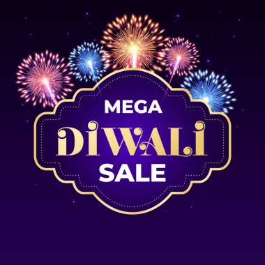 Mutlu Diwali Kutlama Özgeçmişi. Diya Vektör İllüstrasyonlu Diwali Işık Sancakları Festivali. Mutlu Diwali Sosyal Medya Posta Şablonu.